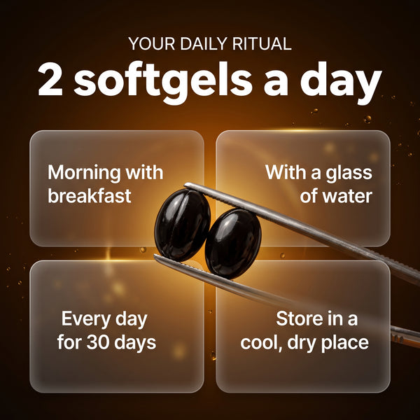 Your daily ritual: 2 softgels a day