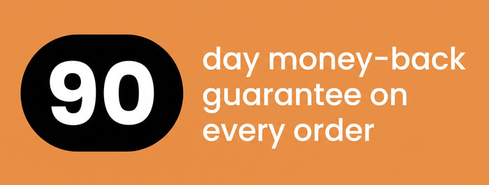 90-day money-back guarantee on every order
