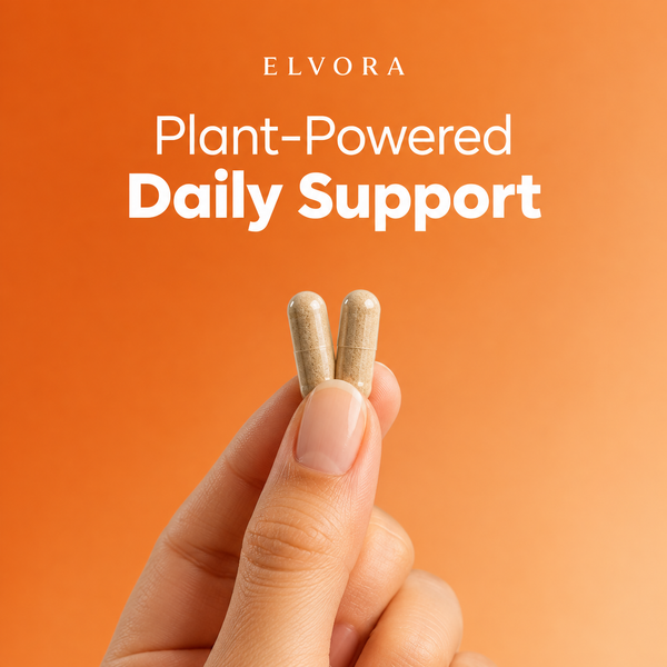 Elvora plant-powered daily support capsules